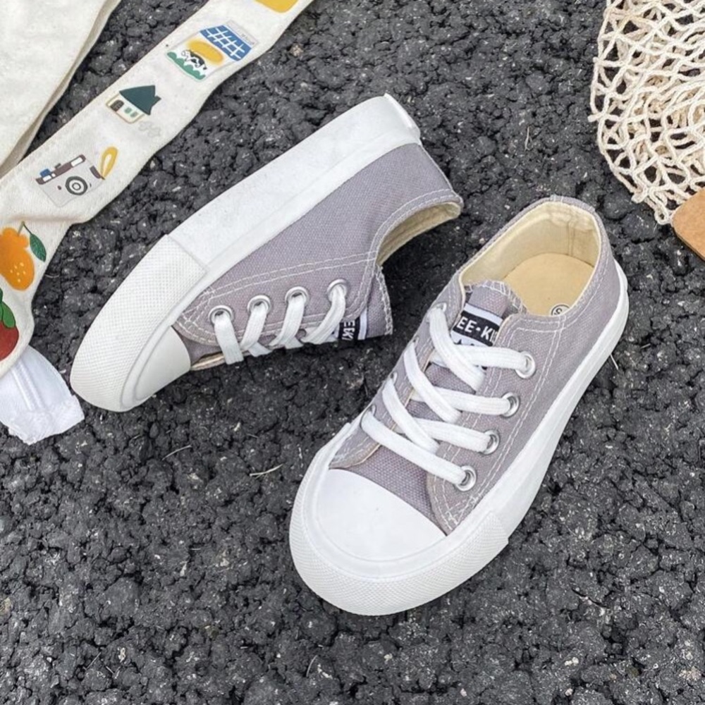 Gray and white Canvas Sneakers